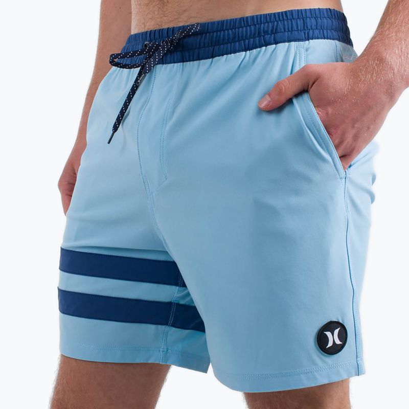 Pánské plavecké šortky Hurley Phantom Eco Block Party Volley 17" blue dream 4