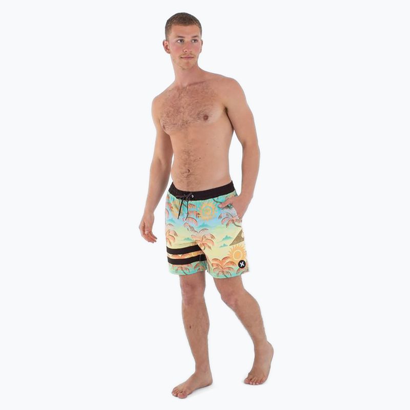 Pánské plavecké šortky Hurley Phantom Eco Block Party Volley 17" pineapple 2