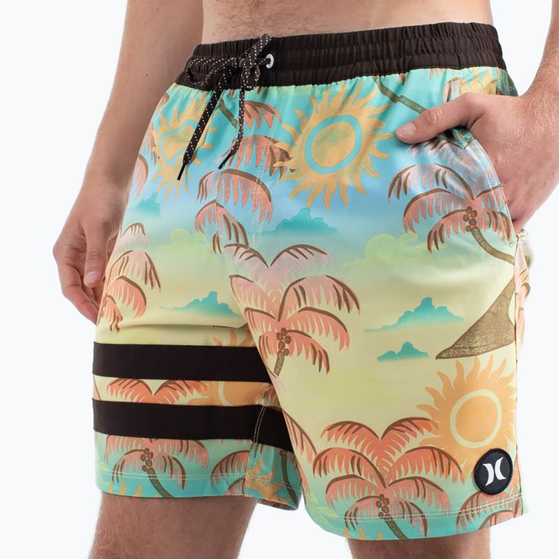 Pánské plavecké šortky Hurley Phantom Eco Block Party Volley 17" pineapple 4
