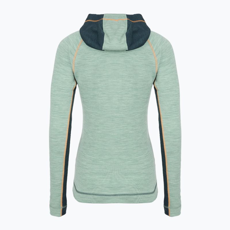 Dámská termo mikina  Smartwool Classic Thermal Merino Base Layer 1/2 Zip Hoodie Boxed twilight/arctic green 2