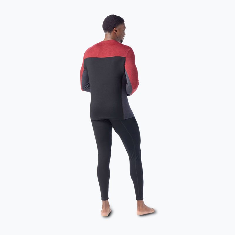 Pánské termo tričko longsleeve Smartwool Classic Thermal Merino Base Layer Colorblock Crew black 2