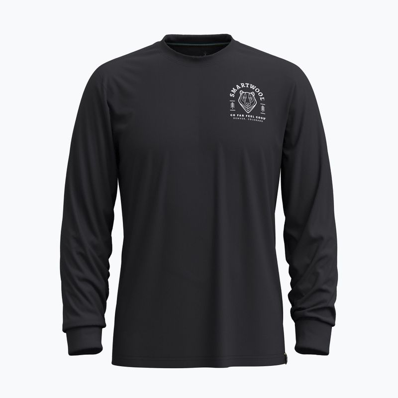 Pánské tričko longsleeve Smartwool Bear Stare Graphic black