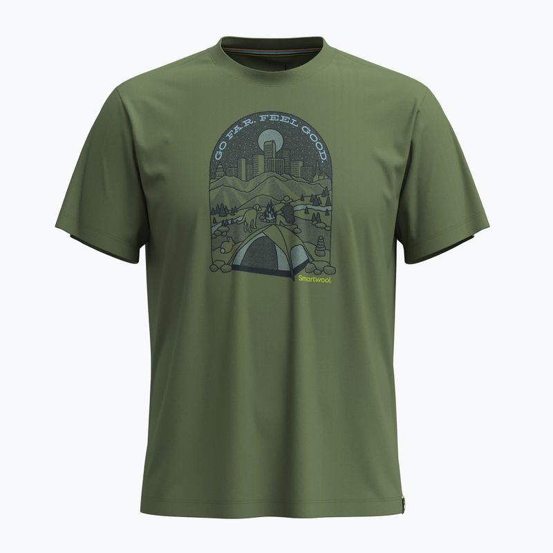 Pánské tričko  Smartwool Streets to Peaks Graphic fern green