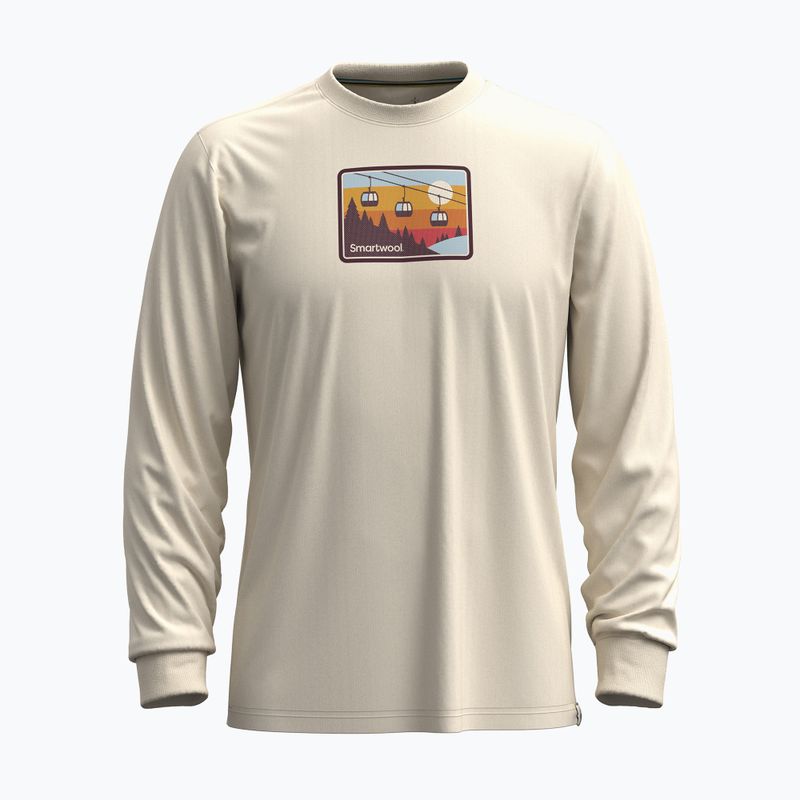 Pánské tričko longsleeve Smartwool Gondola Ride Graphic almond