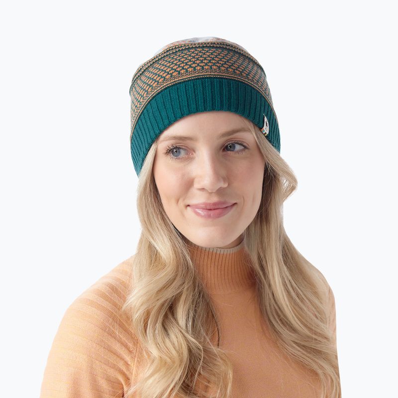 Zimní čepice  Smartwool Popcorn Cable Reversible emerald green 2