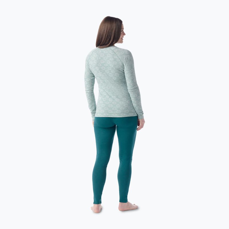 Dámská termoakční mikina Smartwool Merino 250 Baselayer Crew Boxed arctic green digi snow 2