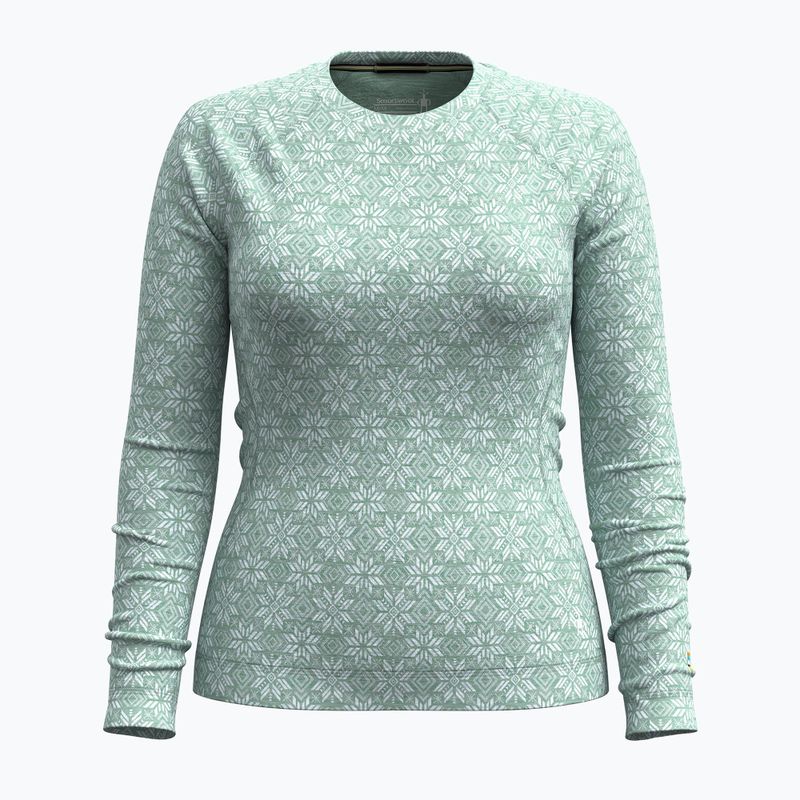 Dámská termoakční mikina Smartwool Merino 250 Baselayer Crew Boxed arctic green digi snow 3