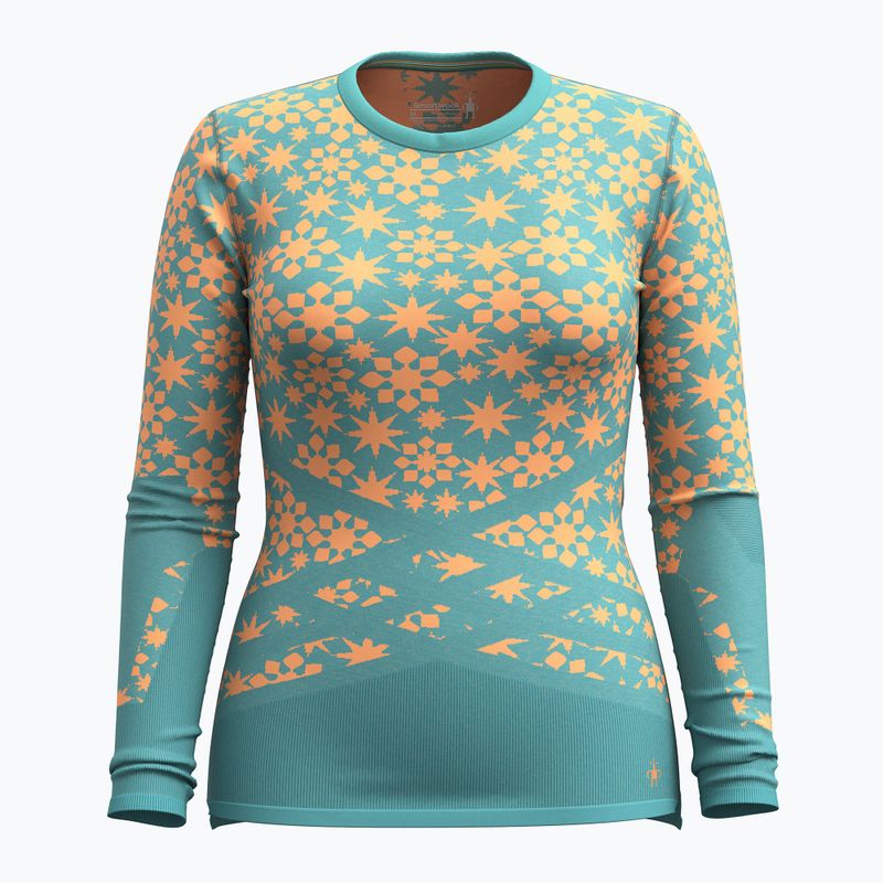 Dámská termoakční mikina Smartwool Intraknit Thermal Merino Base Layer Pattern Crew cascade 3