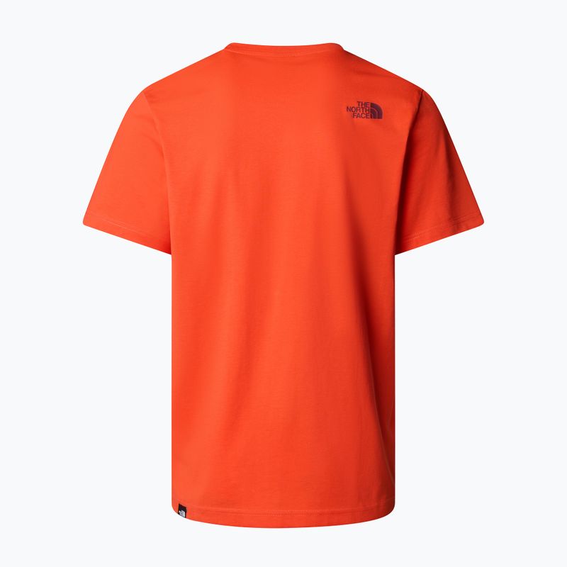 Pánské tričko The North Face Easy crimson orange/alpine plum 5