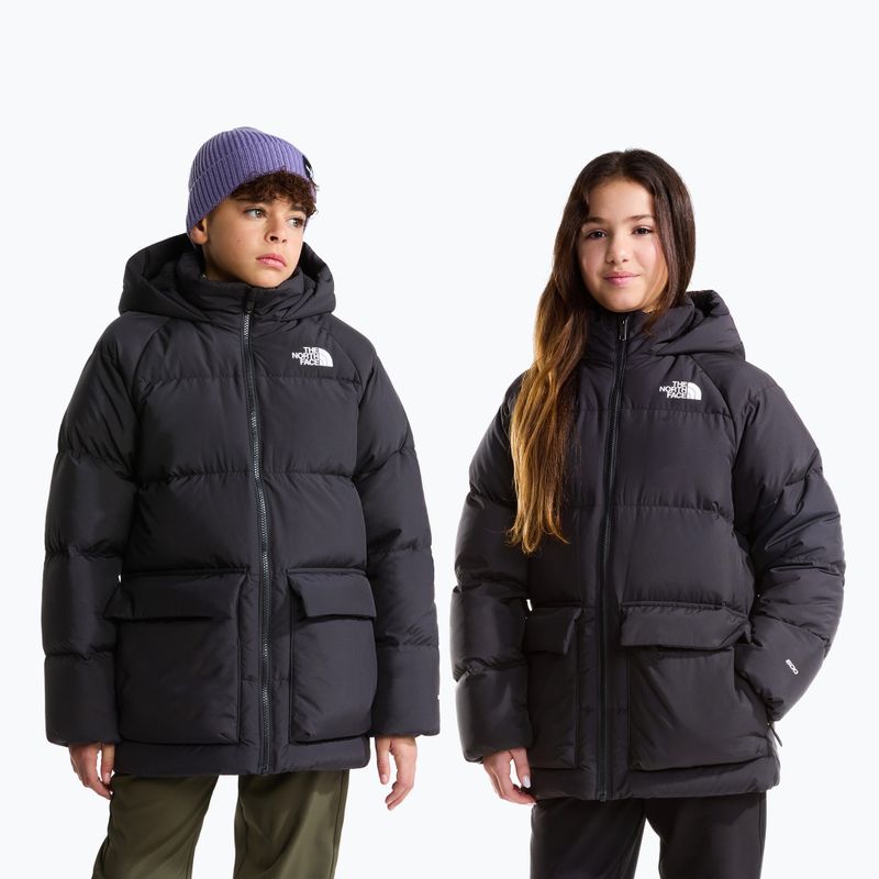 Dětská péřová bunda The North Face Teen North Down Fleece Lined Short Parka tnf black 3