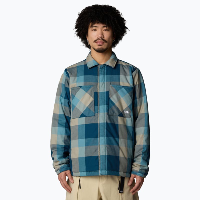 Pánská zateplená bunda The North Face Afterburner Insulated Flannel midnight petrol