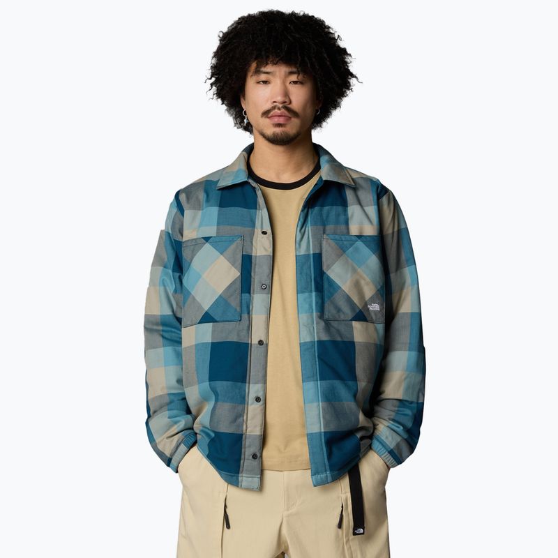 Pánská zateplená bunda The North Face Afterburner Insulated Flannel midnight petrol 4