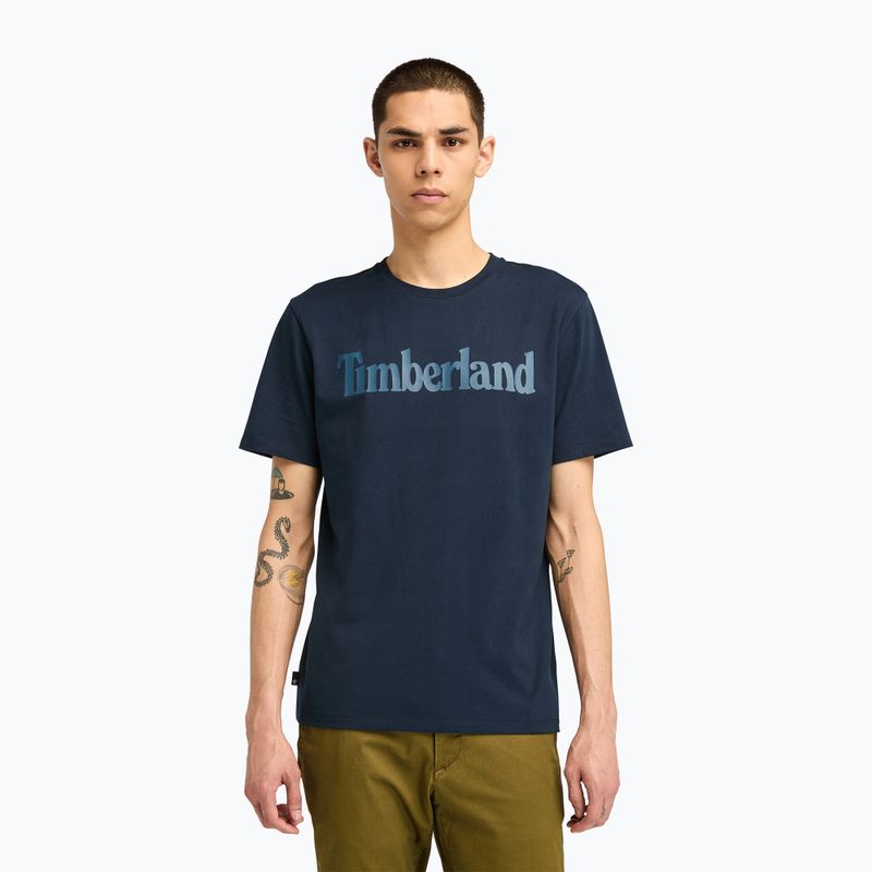 Pánské tričko  Timberland Tfo Wordmark Logo dark sapphire/dark denim