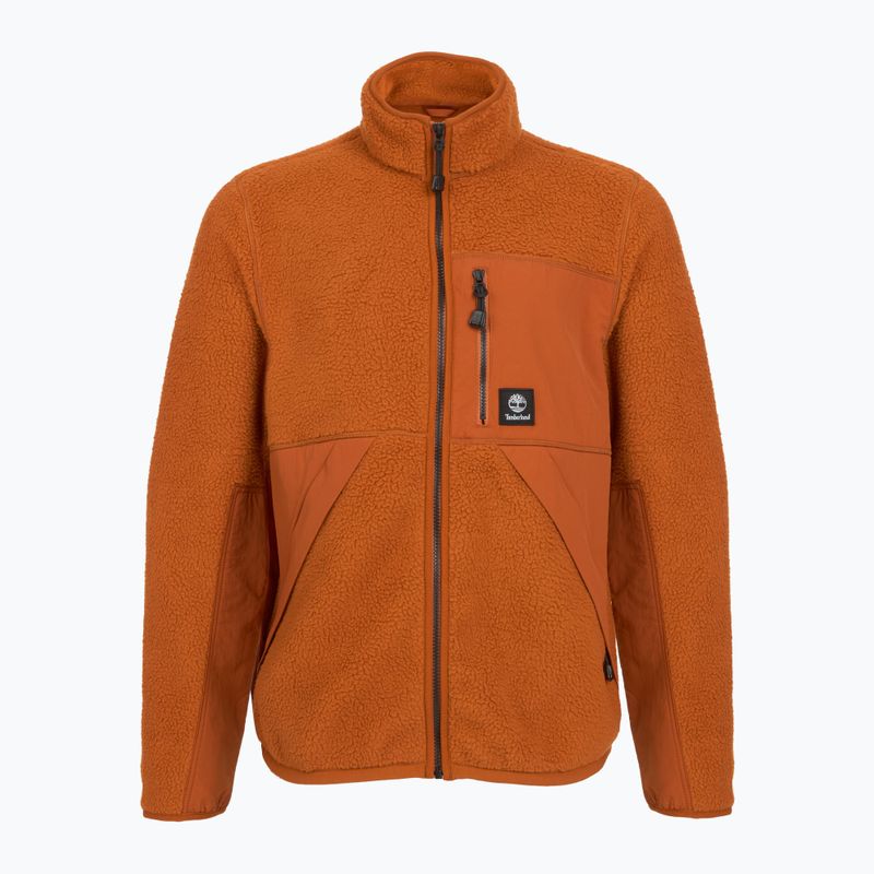 Pánská mikina Timberland Sherpa Mix Media Fleece umber