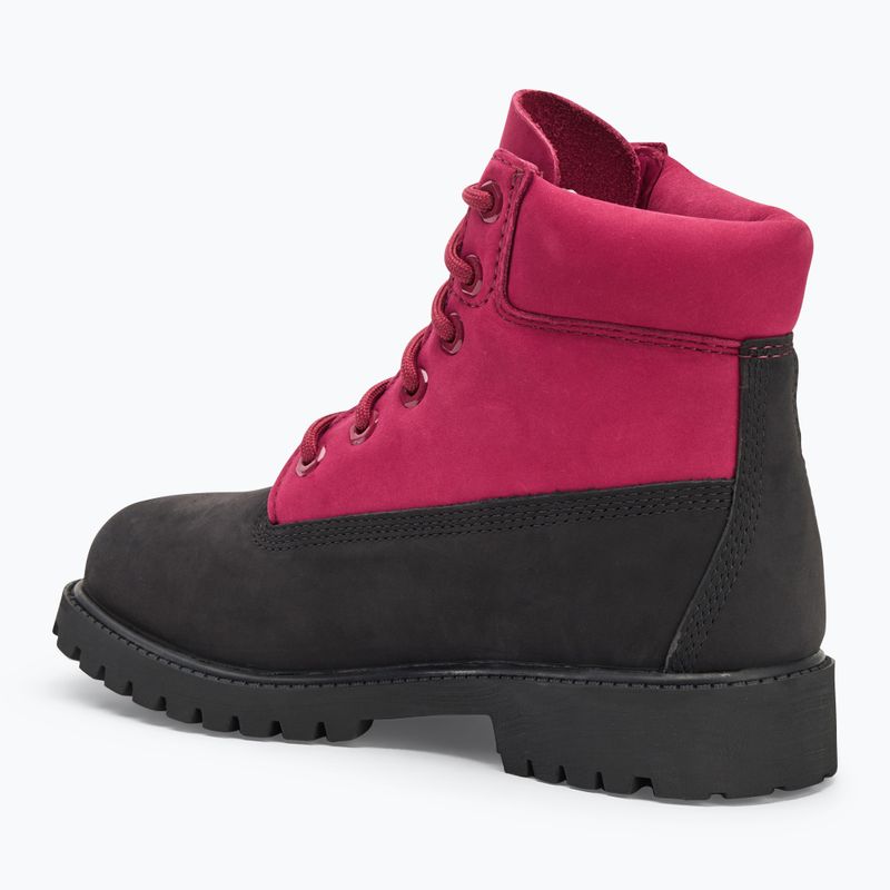 Dětské boty Timberland Premium 6 In Lace black nubuck/dark pink 3