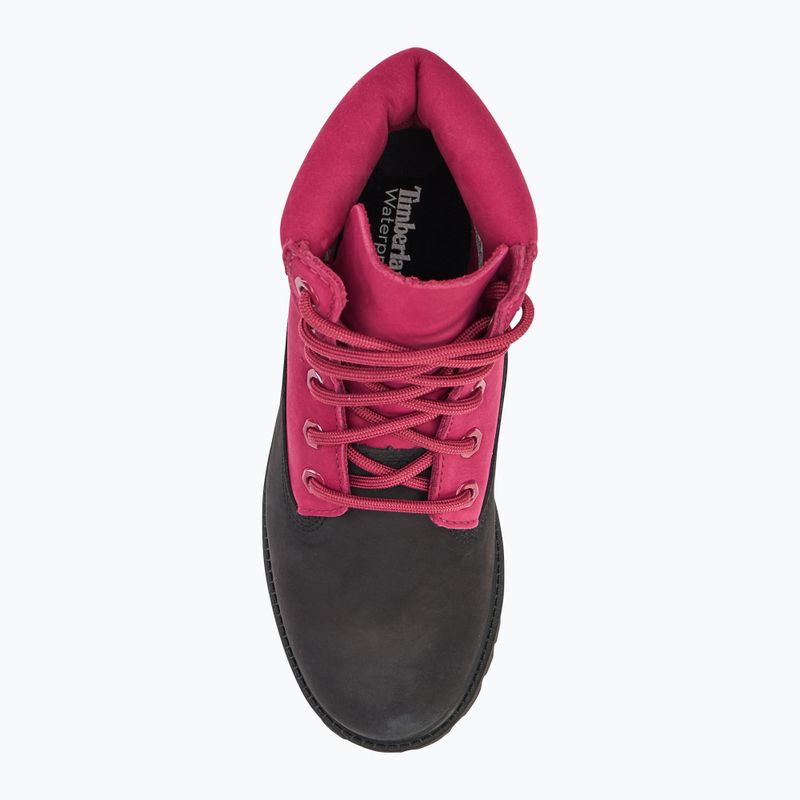 Dětské boty Timberland Premium 6 In Lace black nubuck/dark pink 5