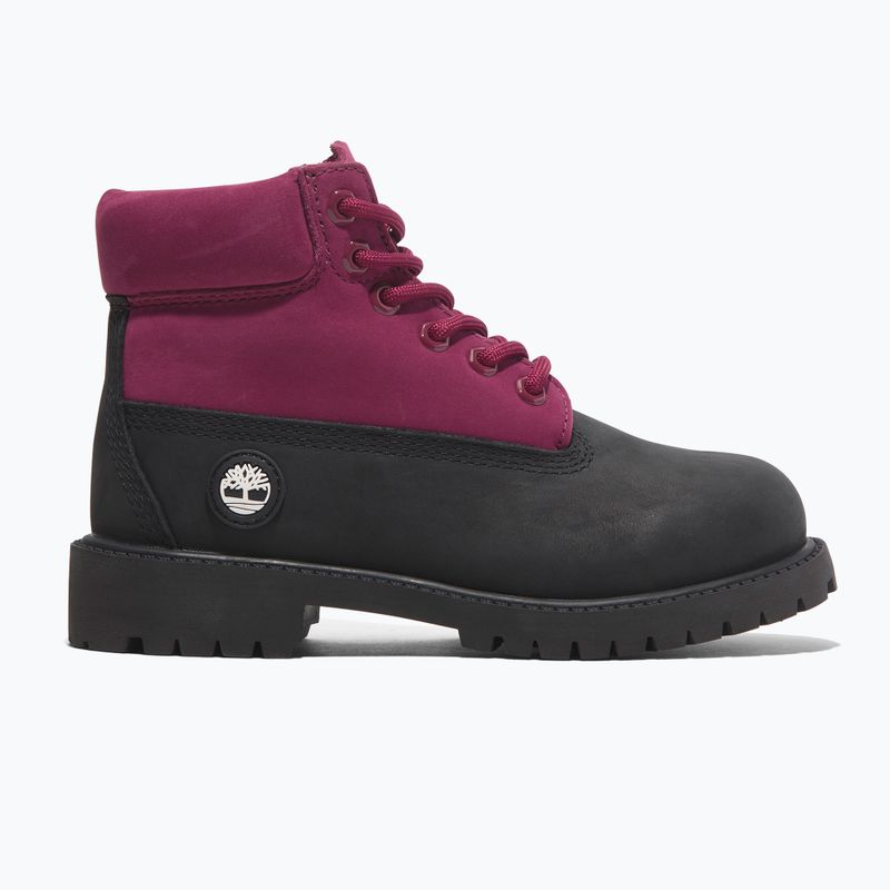 Dětské boty Timberland Premium 6 In Lace black nubuck/dark pink 10