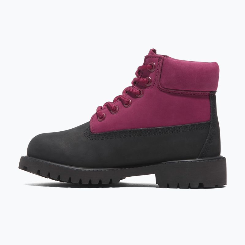 Dětské boty Timberland Premium 6 In Lace black nubuck/dark pink 11