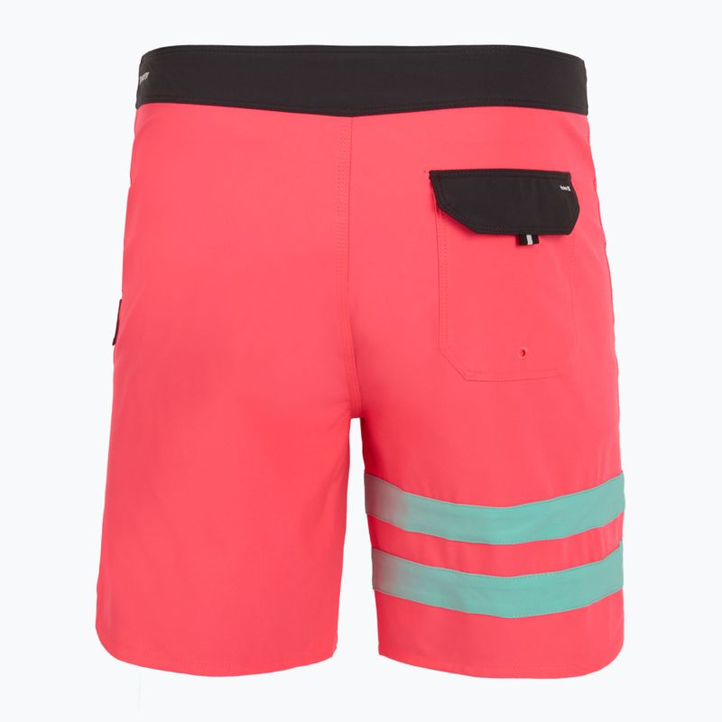 Pánské plavecké šortky Hurley Phantom Block Party 18" neon pink 2