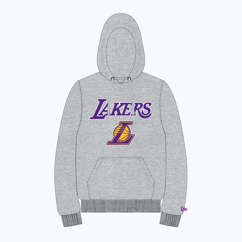 Pánská mikina New Era NBA Regular Hoody Los Angeles Lakers grey med 6