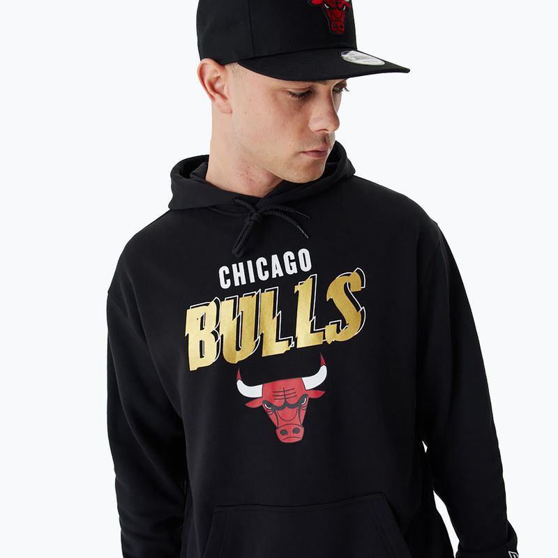 Pánská mikina New Era Team Script OS Hoody Chicago Bulls black 5