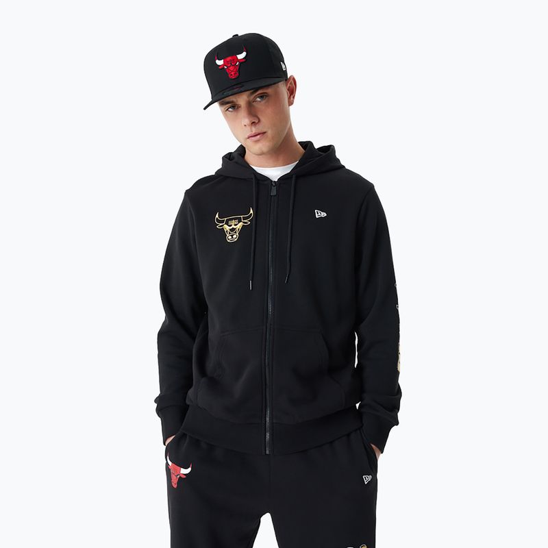 Pánská mikina New Era Team Script FZ Hoody Chicago Bulls black