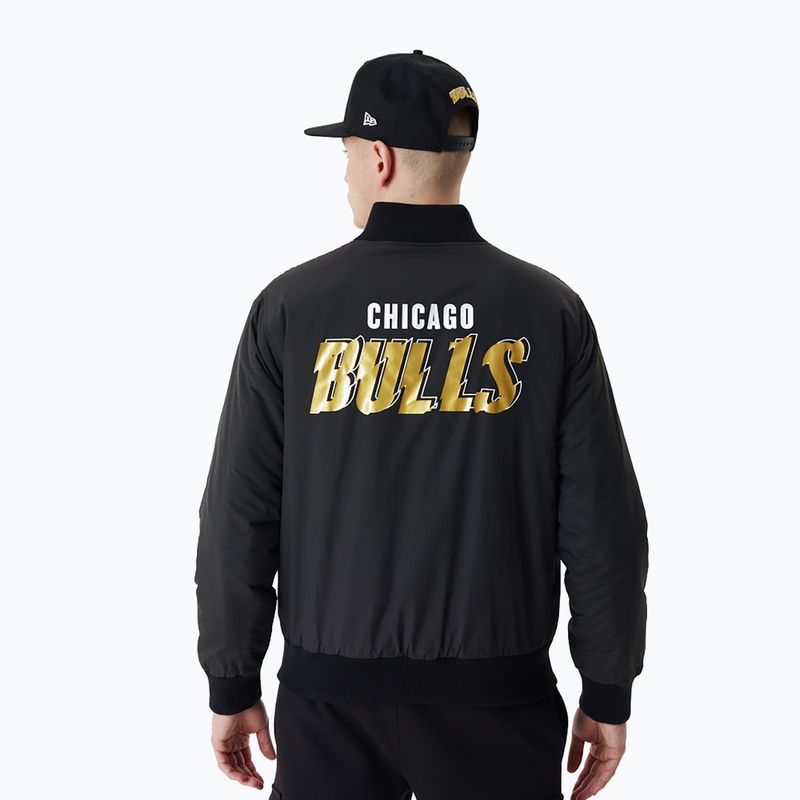 Pánská bunda New Era NBA Script BP Bomber Chicago Bulls black 2