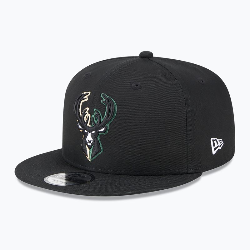 Čepice  New Era Split Logo 9Fifty Milwaukee Bucks black 2