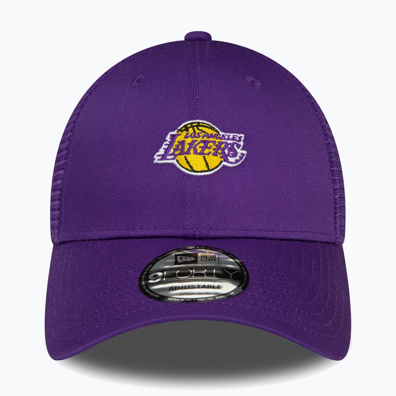 Pánská kšiltovka  New Era Home Field 9Forty Trucker Los Angeles Lakers purple 3