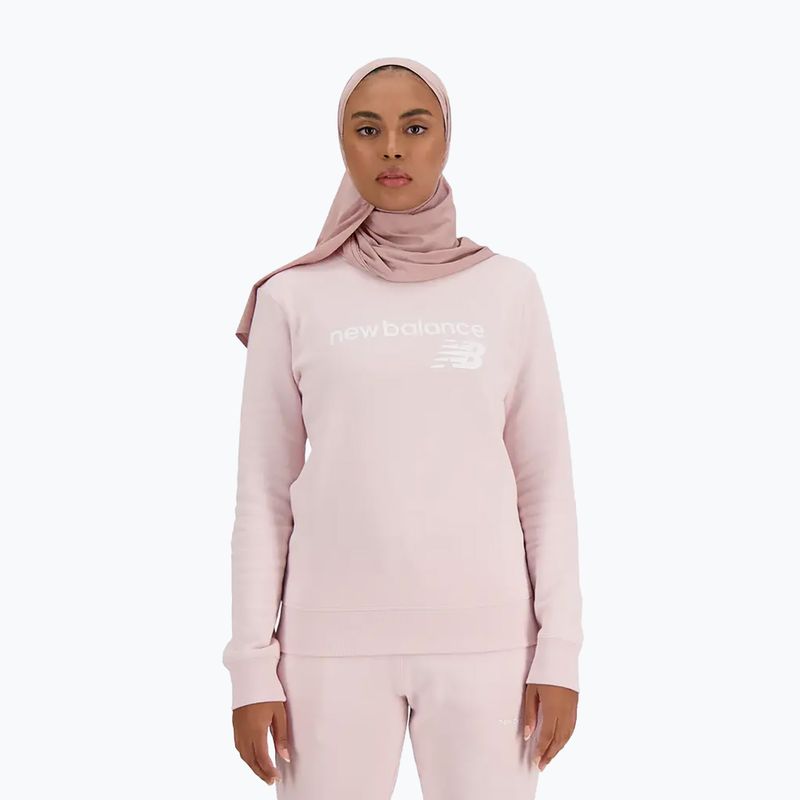 Dámská mikina New Balance Classic Core Fleece Crew stone pink