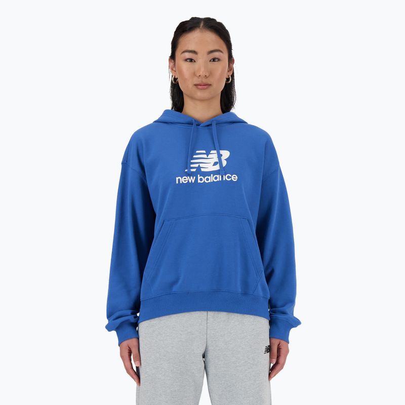 Dámská mikina New Balance French Terry Stacked Logo Hoodie blueagat