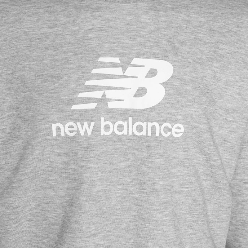 Pánská mikina New Balance Stacked Logo French Terry Crew athletic grey 5