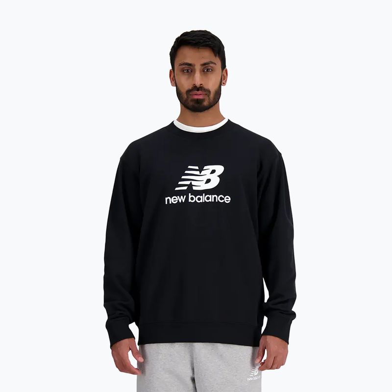 Pánská mikina New Balance Stacked Logo French Terry Crew black