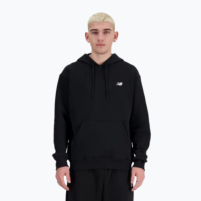 Pánská mikina  New Balance Small Logo French Terry Hoodie black