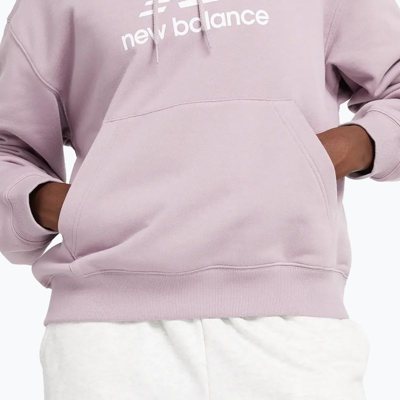 Dámská mikina New Balance French Terry Stacked Logo Hoodie icewine 5