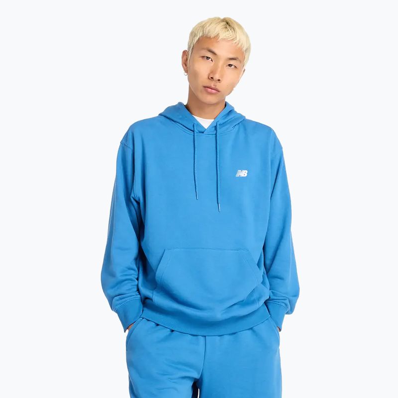 Pánská mikina New Balance Small Logo French Terry Hoodie blue agate