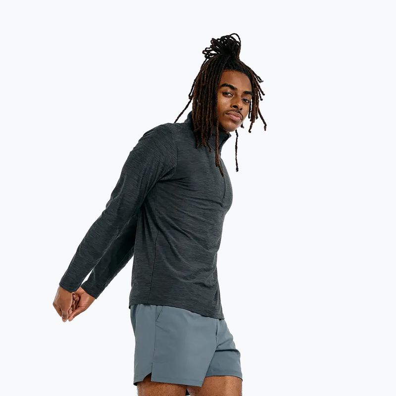 Pánská běžecká mikina New Balance Space Dye 1/4 Zip black 4