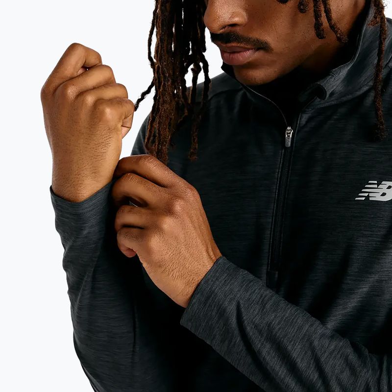 Pánská běžecká mikina New Balance Space Dye 1/4 Zip black 5