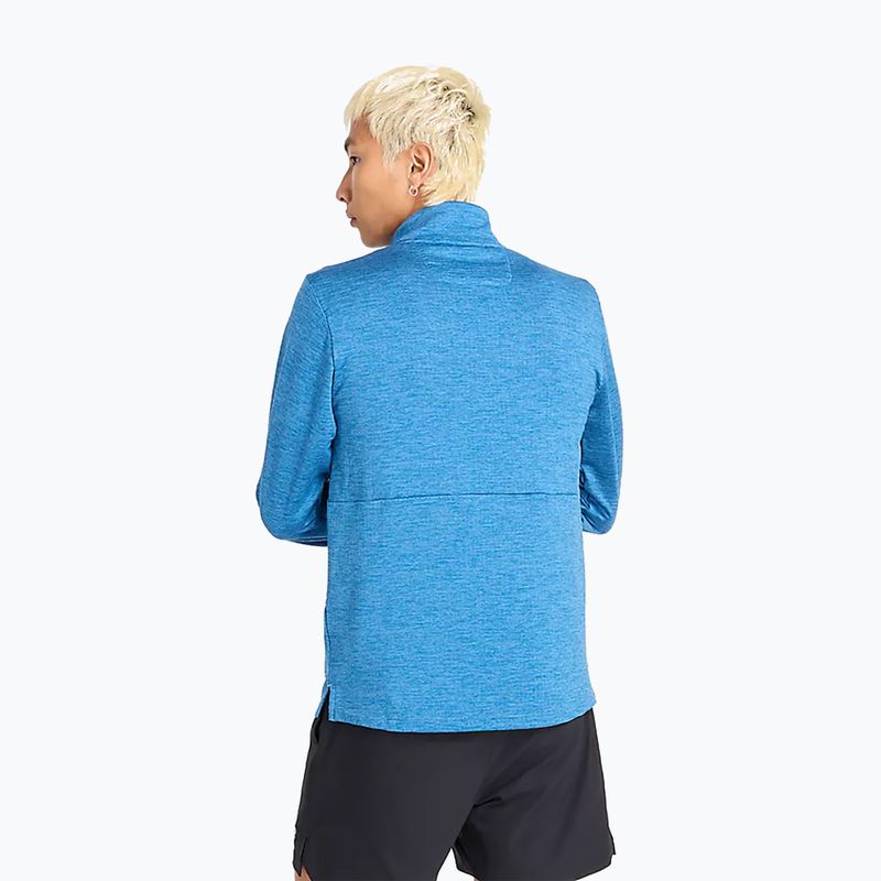 Pánské běžecké tričko Longsleeve  New Balance Athletics Heat Grid 1/2 Zip heron blue 3