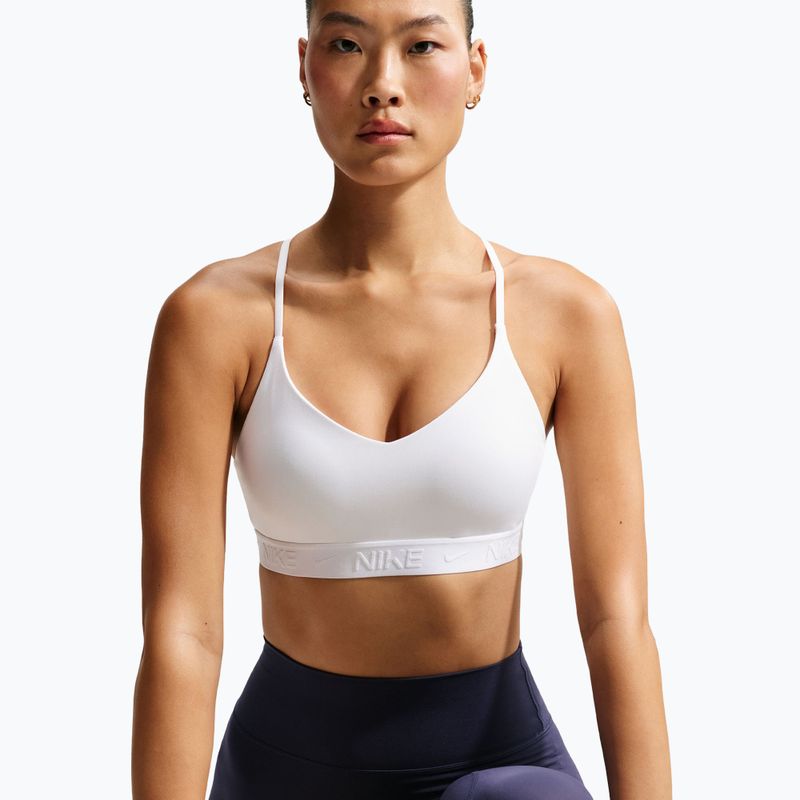 Sportovní podprsenka Nike Indy Light Support white/stone mauve