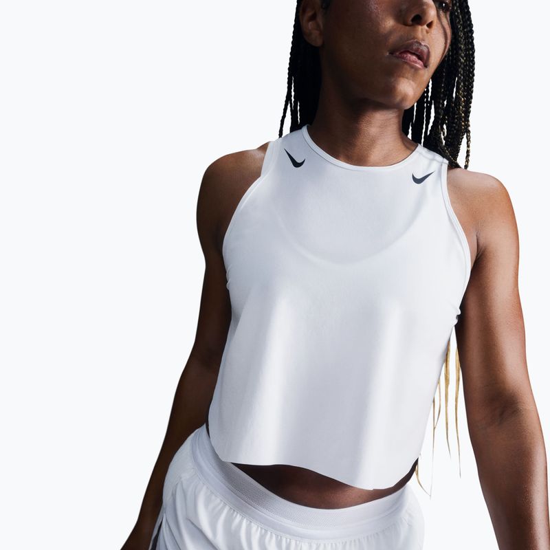 Dámské běžecké tričko Nike AeroSwift Dri-Fit ADV Cropped Tank Top off white/black 3