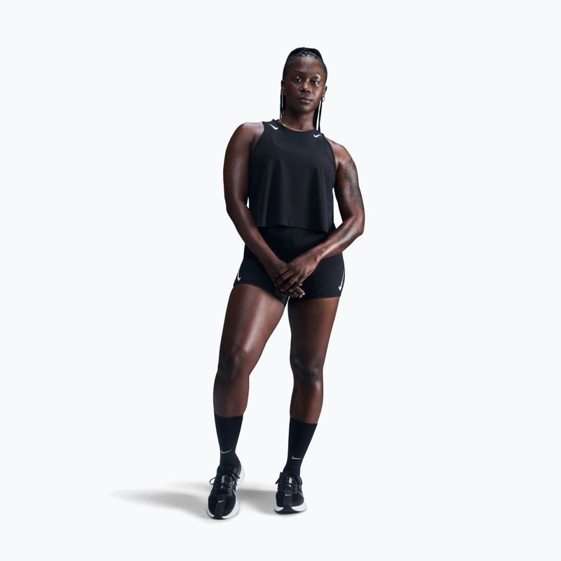 Dámské běžecké tílko Nike AeroSwift Dri-Fit ADV Cropped Tank Top black/white 2