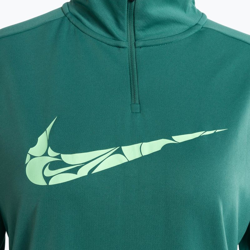 Dámská běžecká mikina Nike Swoosh Dri-FIT 1/4-Zip Mid bicoastal/vapor green 3