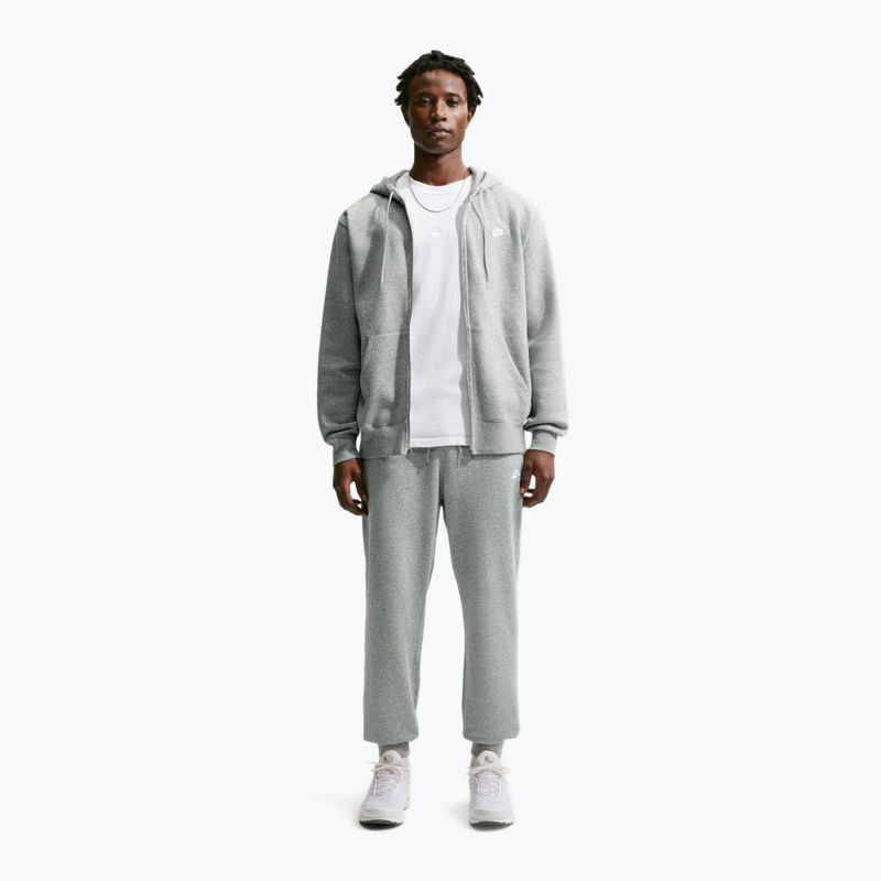 Pánské kalhoty Nike Club French Terry Joggers dark grey heather/light smoke grey/white 2