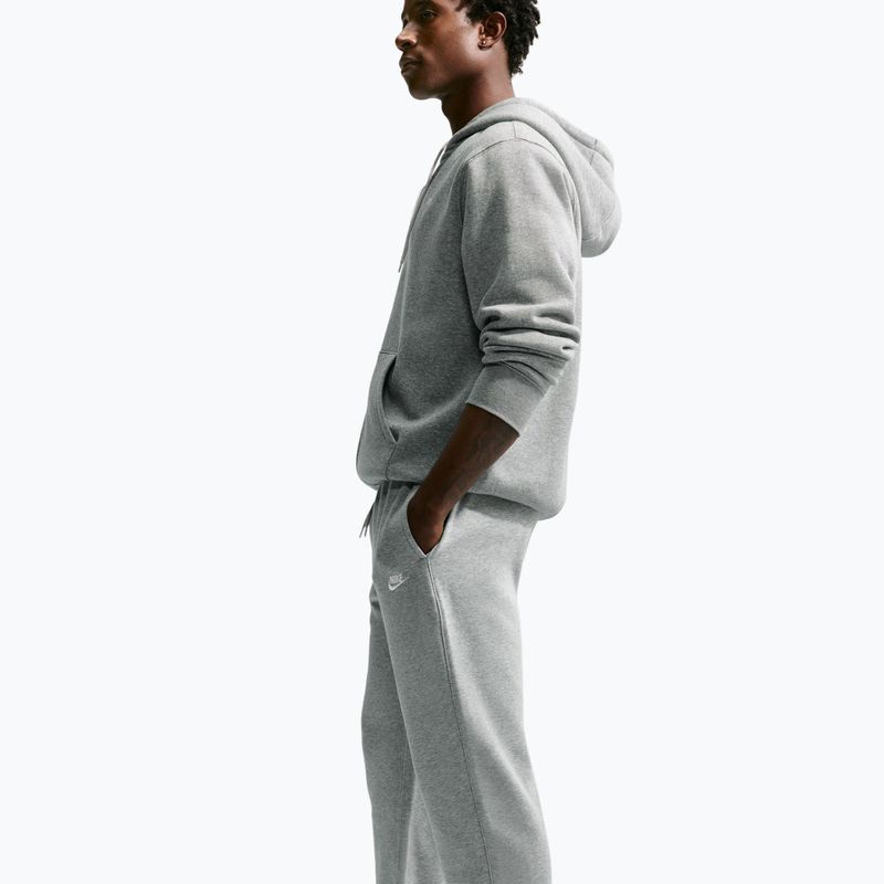 Pánské kalhoty Nike Club French Terry Joggers dark grey heather/light smoke grey/white 4