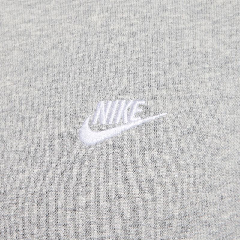 Pánská mikina Nike Club French Terry Crew dark grey heather/white 5