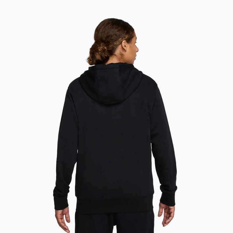Pánská mikina Nike Club FZ Hoodie black/black/white 3