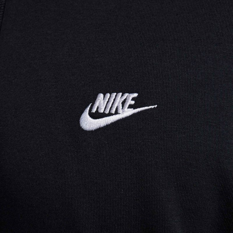 Pánská mikina Nike Club French Terry Pullover Hoodie black/black/white 7