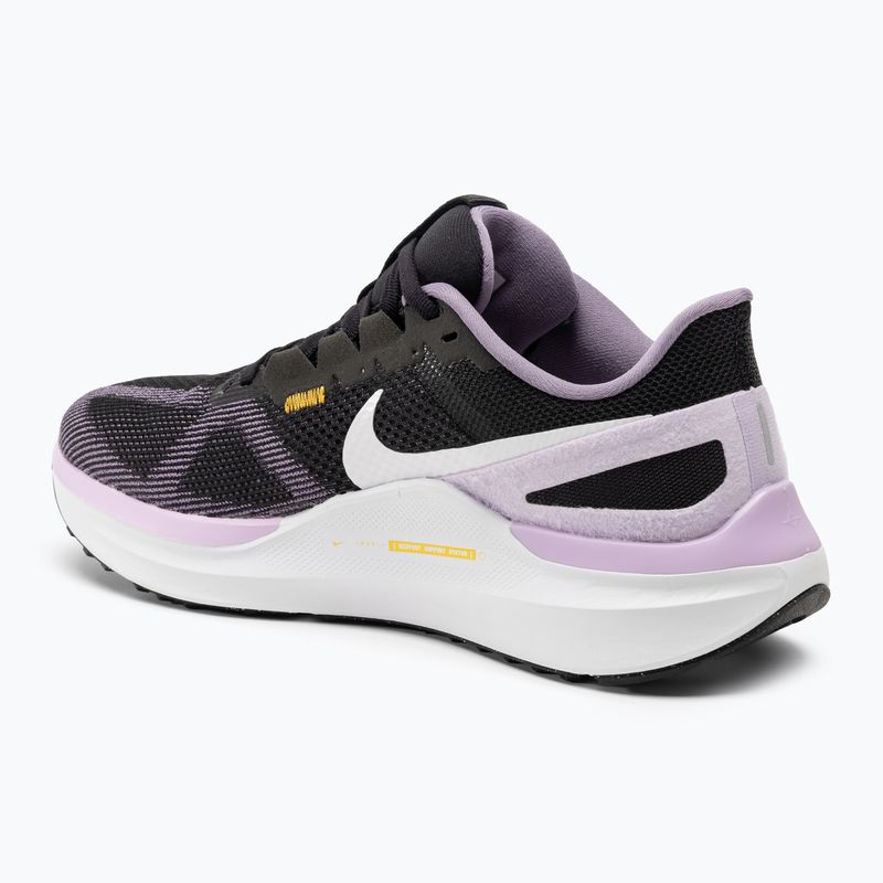 Nike Structure 25 dámské běžecké boty black / daybreak / lilac bloom / white 3