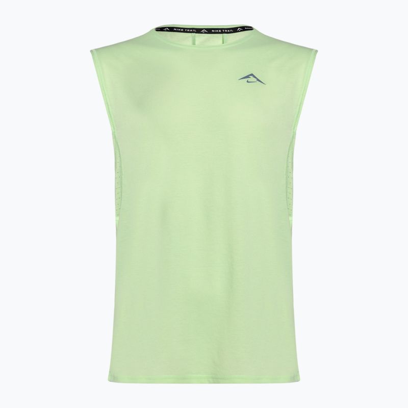 Pánské běžecké tílko Nike Solar Chase vapor green/neutral olive/black